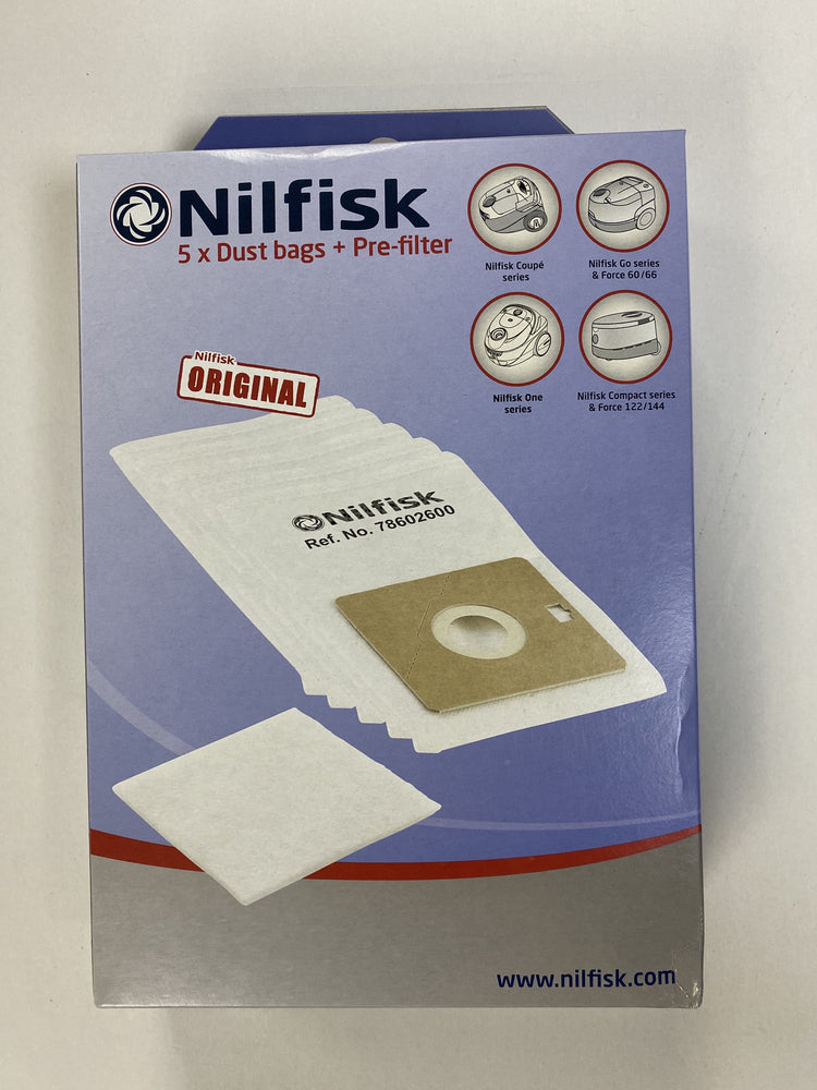 Nilfisk Genuine Dustbags (Coupe / One / Go Series) - Nilquip Ltd