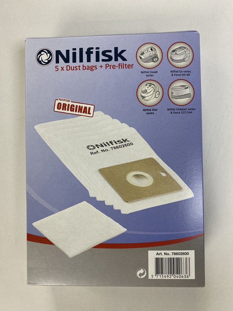 Nilfisk Genuine Dustbags (Coupe / One / Go Series) - Nilquip Ltd